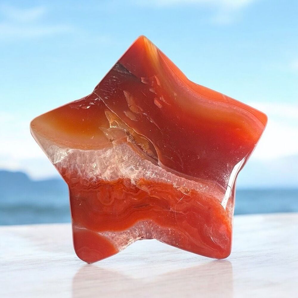Sardonyx Crystal Star Carving‎